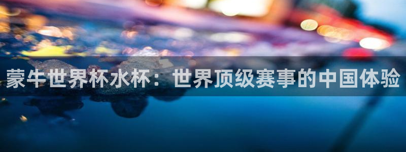 世界杯欧洲区世预赛赛程:蒙牛世界杯水杯:世界顶级赛事的中国体验